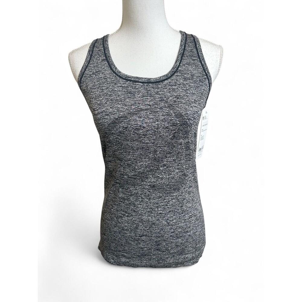 NWT CRZ YOGA Women's M Snow Grey Speedy Seamless Racerback Tank Top NEW
